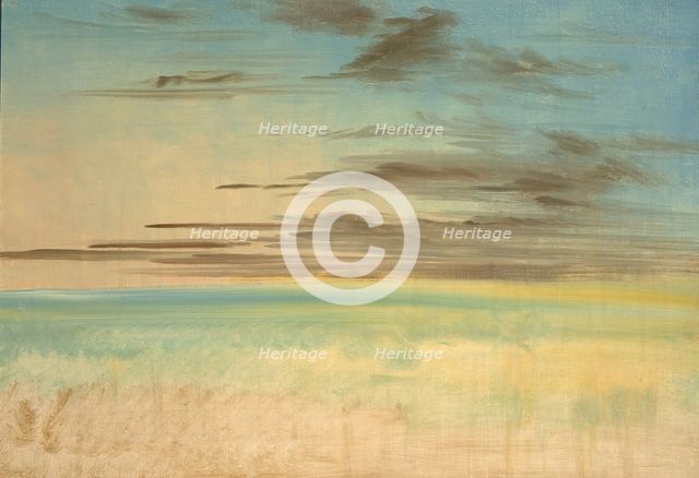 Landscape Background, 1846-1848. Creator: George Catlin.