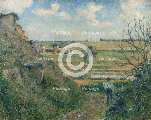 Landscape, Bazincourt, 1881. Creator: Pissarro, Camille (1830-1903).