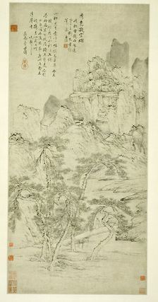Landscape: Beautiful Scenery Frozen in Mist, China, Qing dynasty (1644-1911), 18th century. Creator: Li Shizhuo