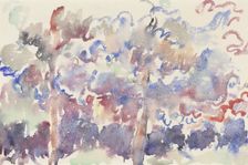Landscape, Boitsfort, with flowering fruit trees, 1892-1916. Creator: Rik Wouters