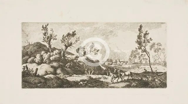 Landscape - Boy with Horse, 1777. Creator: Ferdinand Kobell.
