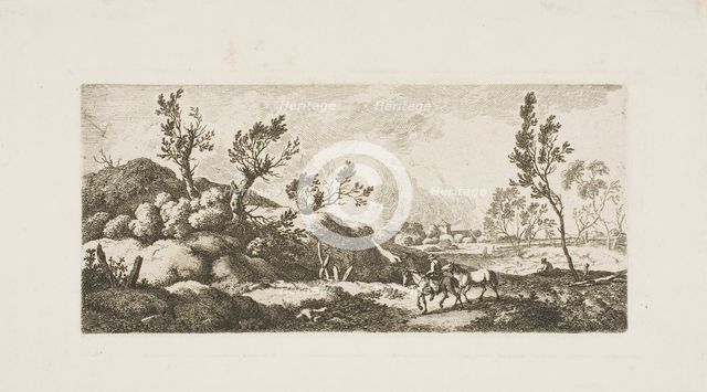Landscape - Boy with Horse, 1777. Creator: Ferdinand Kobell.