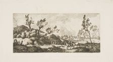 Landscape - Boy with Horse, 1777. Creator: Ferdinand Kobell