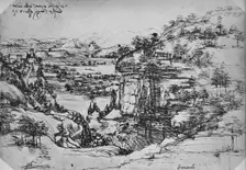 Landscape c1480 (1945). Artist: Leonardo da Vinci