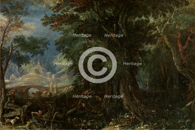 Landscape, c1600s. Creator: Frederik van Valckenborch.