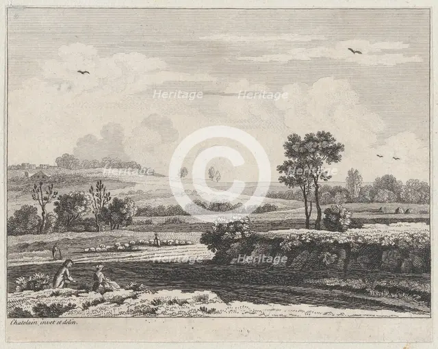 Landscape, ca. 1730-1758. Creator: Jean Baptiste Claude Chatelain.