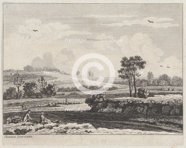 Landscape, ca. 1730-1758. Creator: Jean Baptiste Claude Chatelain.