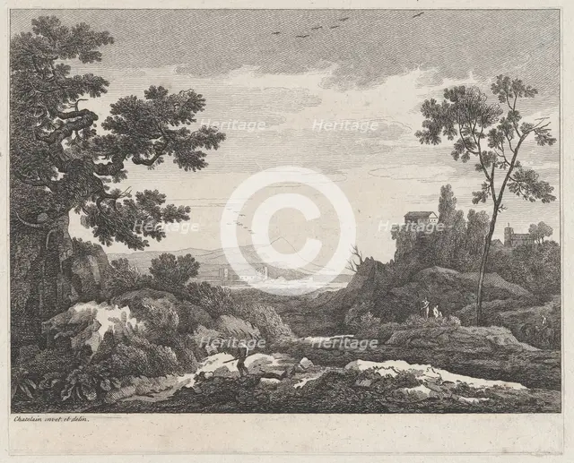 Landscape, ca. 1730-1758. Creator: Jean Baptiste Claude Chatelain.