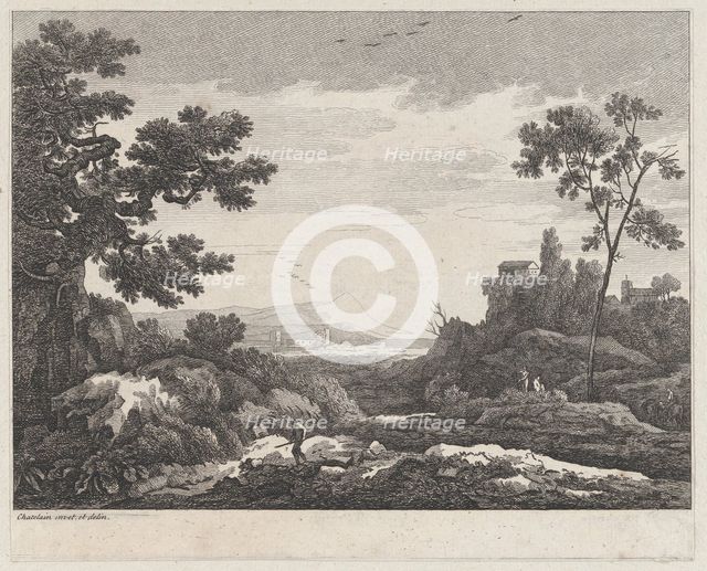 Landscape, ca. 1730-1758. Creator: Jean Baptiste Claude Chatelain.