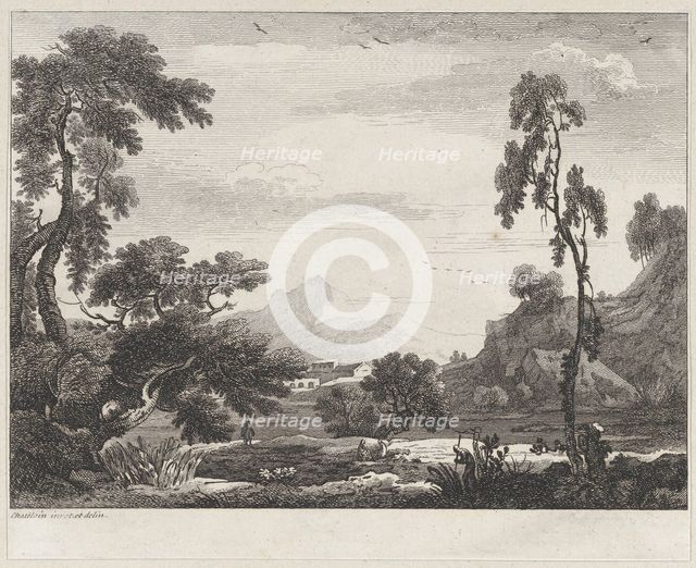 Landscape, ca. 1730-1758. Creator: Jean Baptiste Claude Chatelain.