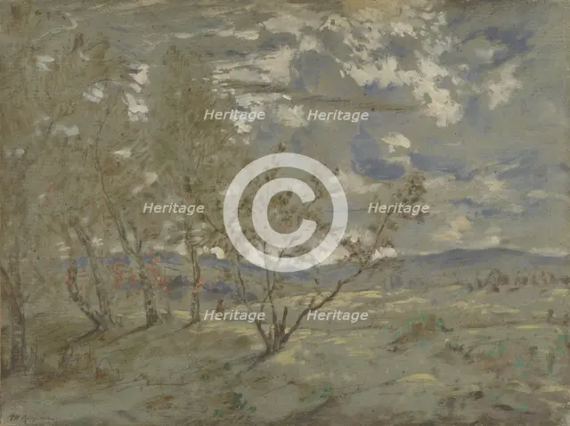 Landscape, ca 1865. Artist: Rousseau, Théodore (1812-1867)