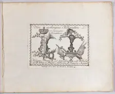 Landscape containing four silhouettes, 1793-1800., Creator: Anon