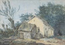 Landscape - Cottage in a Wood, 18th century. Creator: Anon