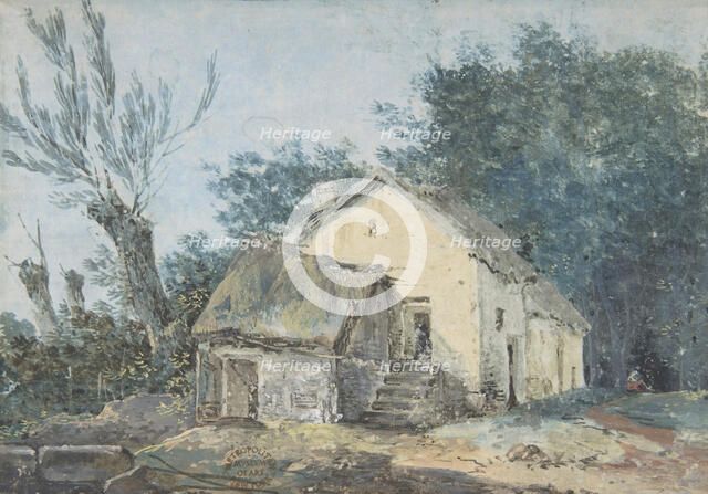 Landscape - Cottage in a Wood, 18th century. Creator: Anon.