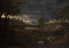 Landscape during a Thunderstorm with Pyramus and Thisbe, 1651. Creator: Nicolas Poussin