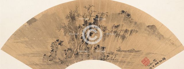 Landscape, dated Spring 1643. Creator: Qi Zhijia.