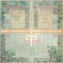 Landscape Design for University of Michigan, 1838. Creator: Alexander Jackson Davis