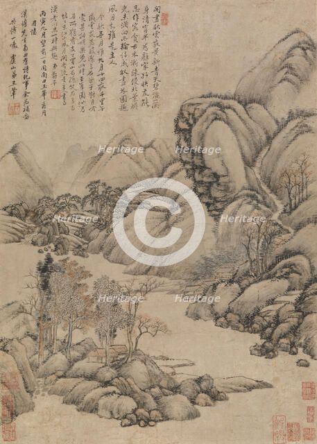 Landscape: Eve of Mid-autumn, dated 1686. Creator: Unknown.