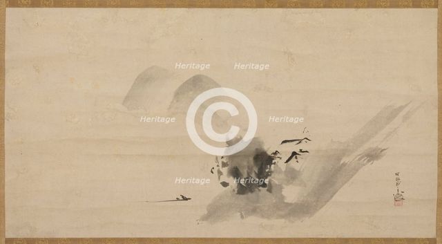 Landscape, Edo period, 17th century. Creator: Kanô Tan'yû.