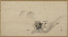 Landscape, Edo period, 17th century. Creator: Kanô Tan'yû