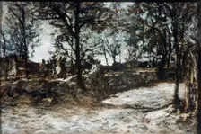 Landscape. Fontainebleau 19th century. Artist: Adolphe Monticelli