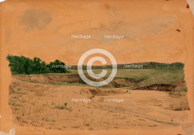 Landscape from Chuguev, 1867. Creator: Il'ya Repin.