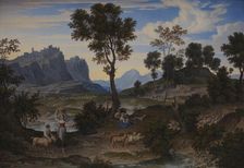 Landscape from Civitella near Olevano, 1823. Creator: Joseph Anton Koch