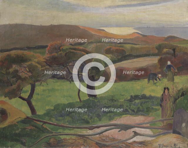 Landscape from Bretagne, 1889. Creator: Paul Gauguin.