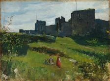 Landscape from Gotland (at city wall in Visby), 1888. Creator: Amelie Lundahl