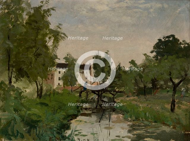 Landscape from Düsseldorf, 1878. Creator: Elias Muukka.