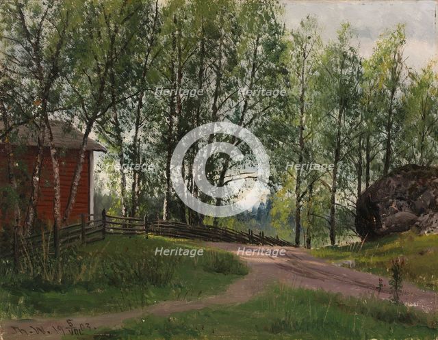 Landscape from Espoo, 1903. Creator: Thorsten Waenerberg.