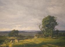 Landscape from Esromegnen, 1840. Creator: Frederik Rohde