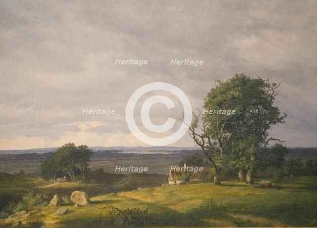 Landscape from Esromegnen, 1840. Creator: Frederik Rohde.