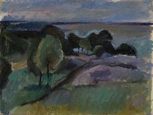 Landscape from Korkeasaari, 1913. Creator: Valle Rosenberg