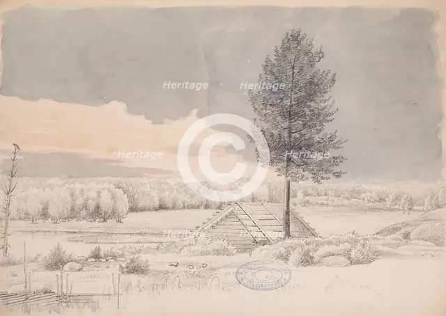 Landscape from Kirkkonummi, 1850-1859. Creator: Magnus von Wright.