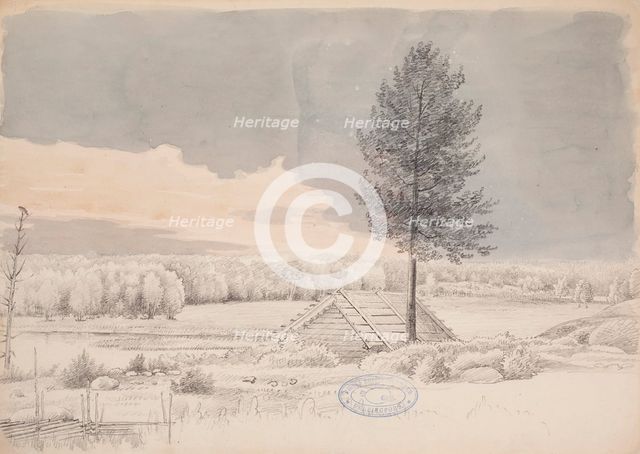 Landscape from Kirkkonummi, 1850-1859. Creator: Magnus von Wright.