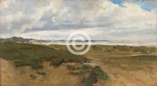 Landscape from Ogna at Jaeren, 1878. Creator: Kitty Lange Kielland.