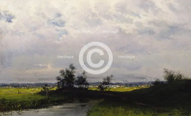 Landscape from lowlands near Haarlem, 1881. Creator: Thorsten Waenerberg.
