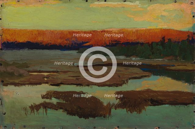 Landscape from Lapland, Summer Night, 1898. Creator: Gabriel Engberg.
