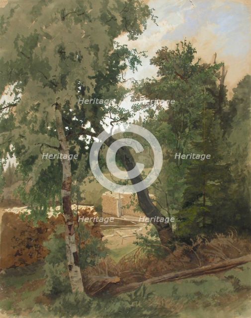 Landscape from Leppalahti, 1859. Creator: Werner Holmberg.