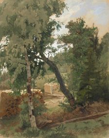 Landscape from Leppalahti, 1859. Creator: Werner Holmberg
