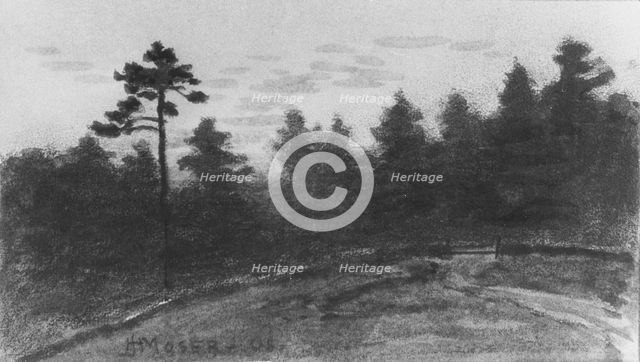 Landscape (from McGuire Scrapbook), 1908. Creator: James Henry Moser.