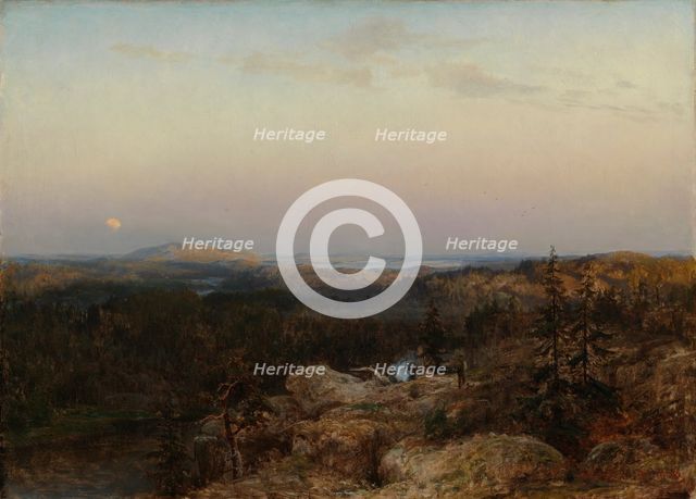 Landscape from Savo, 1868. Creator: Berndt Lindholm.