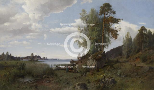 Landscape from Savo, 1882. Creator: Fridolf Weurlander.