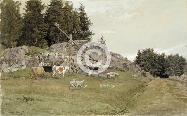 Landscape from Sandefjord, 1884. Creator: Hans Gude.