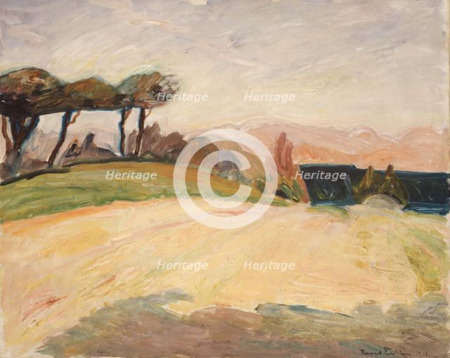 Landscape from Skane, 1918. Creator: Thorvald Erichsen.