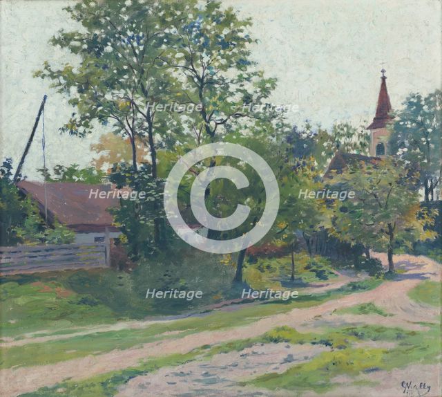 Landscape from Petrzalka, around 1911. Creator: Gustav Mally.