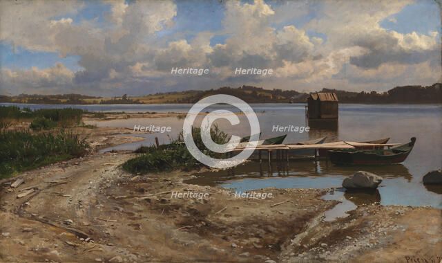 Landscape from Prien, 1870. Creator: Hjalmar Munsterhjelm.