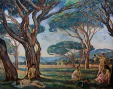 Landscape from Provence with Idyllic Scenes, 1912. Creator: Jozef Pankiewicz