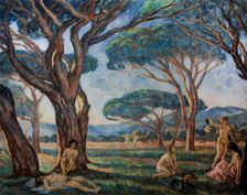 Landscape from Provence with Idyllic Scenes, 1912. Creator: Jozef Pankiewicz